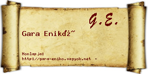 Gara Enikő névjegykártya